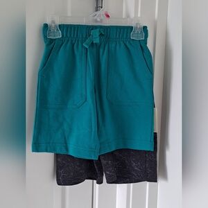 Brand New George Kids 2 Pack Teal and Black Shorts